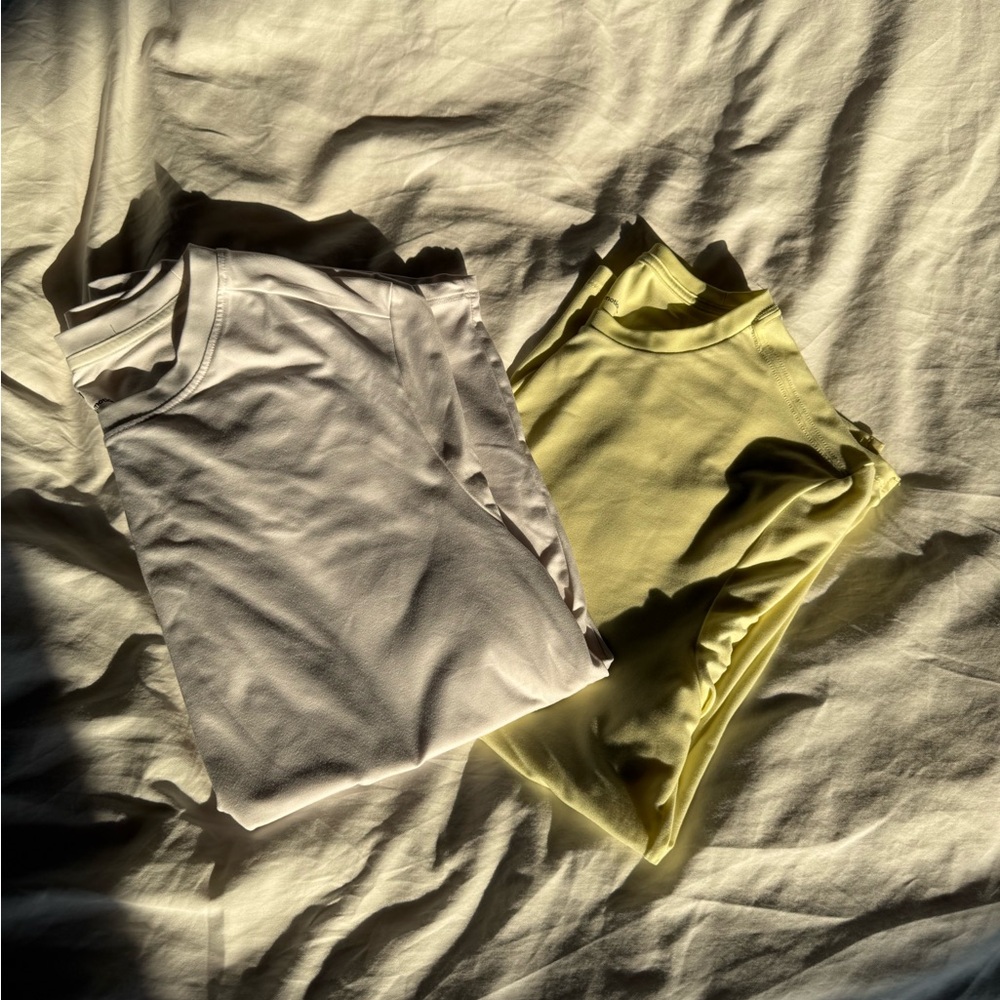All in motion white and yellow athletic t shirt bundle